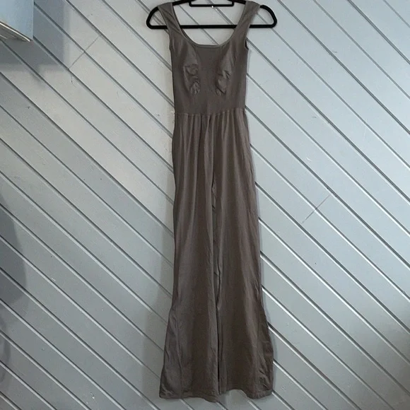 Free People Movement x The Class Good Karma grey flare onesie NEW - Picture 8 of 8